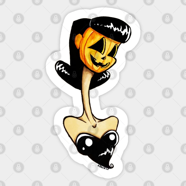 Jack-O-Lovely Sticker by Jan Grackle